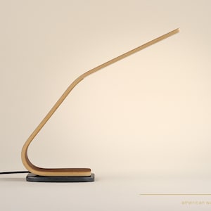 Minimalist Wooden Table Lamp, Desk Accessories, Desk Decor, Night Light, Bedside Lamp, Desk Lamp, LED Table Lamp, Office, Work From Home image 5