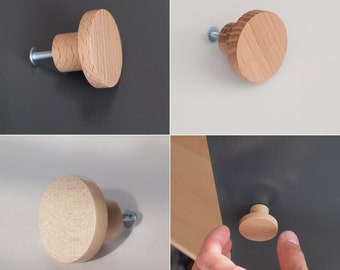 Wood Cabinet Drawer Knobs 2 Wooden Drawer Pulls Etsy