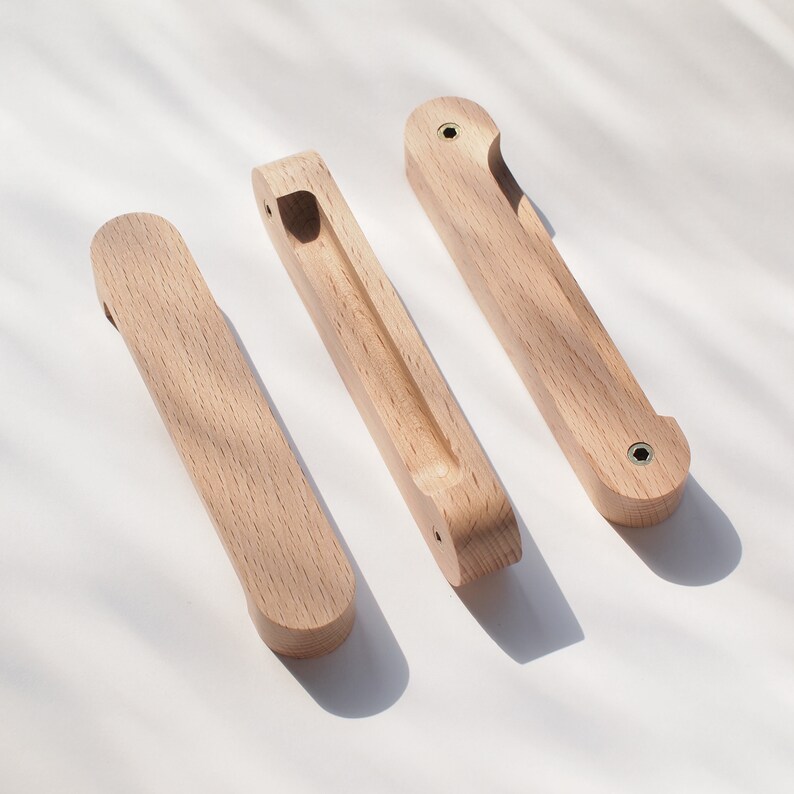 Wooden cabinet pulls wooden cabinet handles for the kitchen | Etsy
