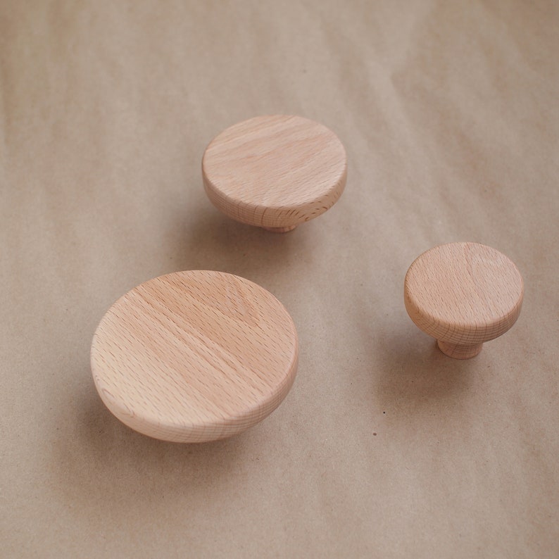 Round wooden wall hook Modern wooden coat hook Solid wood Etsy