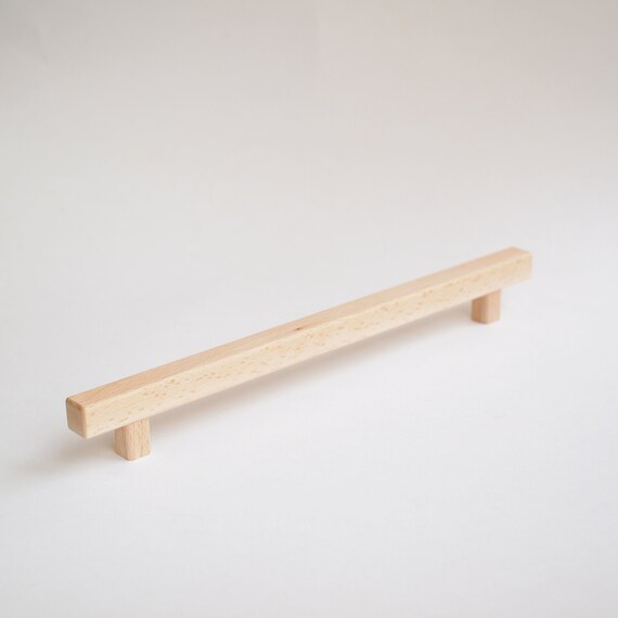 Line Wooden Cabinet Handles Wood Drawer Pulls Wooden Cabinet Etsy