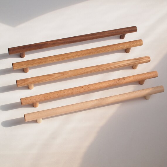 Wood Cabinet Handles Cabinet Pulls Wooden Pulls Wooden Etsy