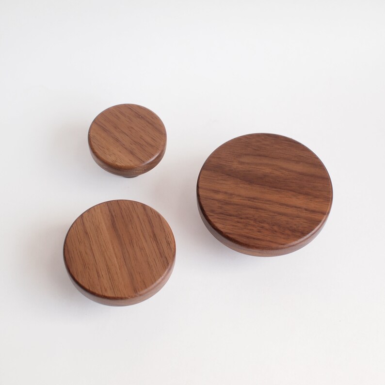 Round Wooden Wall Hook Modern Wooden Coat Hook Solid Wood Etsy