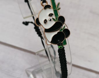 Pulsera de panda (35 colores), pulsera de oso panda, pulsera de vida silvestre, regalo de panda, pulsera para amantes de los pandas.