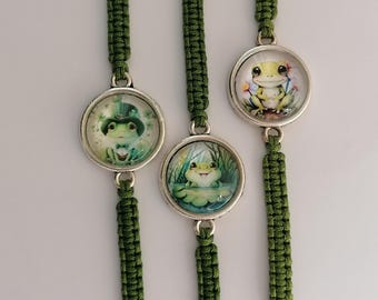 35 Farben, Frosch Armband, Bester Freund Geschenk, Kröte Schmuck, Frosch Geschenk, Kröte Armband (A-17)