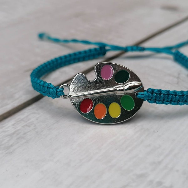 31 colori, bracciale tavolozza artista, gioielli tavolozza vernice, regali per artisti, regali per artisti, regalo per insegnanti d'arte