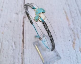 Toadstool Bracelet - Mushroom Bracelet, Cute Bracelet, Fly Agaric , Mushroom Jewellery, Blue Bracelet