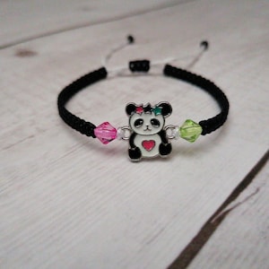 Heart- Panda Bracelet, Panda Bracelet , Wildlife Bracelet, Panda Gift, Panda Lovers, Wildlife Panda