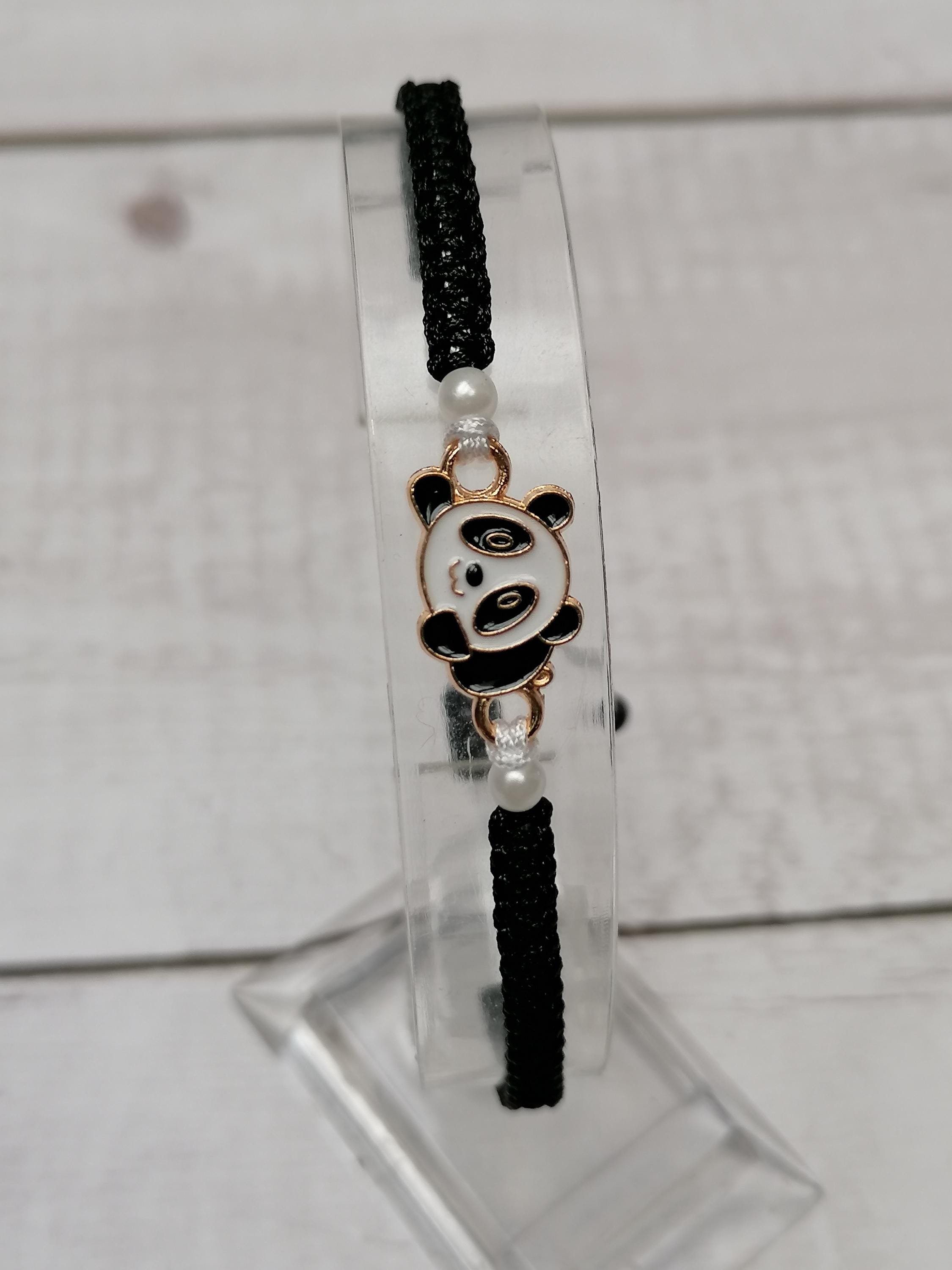 PH PandaHall 6Pcs Bracelet Pendentif Flacon En Verre Réglable - Bijoux Commémoratifs Noir/Blanc