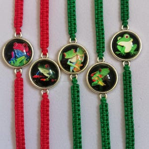 35 färger, grodarmband, bästa vänpresent, paddasmycken, grodälskarpresent, vänskapsarmband, glascabochonarmband (B-1)