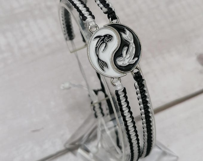 2Pcs Couples Koi Fish Bracelet, Yin Yang Koi Fish Friendship Bracelets, Couple Bracelets, Best Friends Bracelet - Adjustable