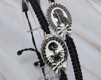 35 Colours, Gothic Skeleton Bracelet, Halloween Skull Bracelet, Dark Gothic Jewelry, Spooky Skeleton Gift, Gothic Bracelet for Men Women