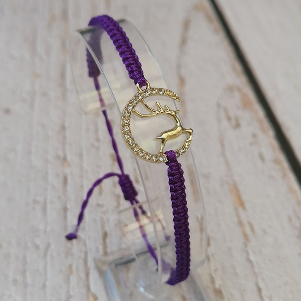 35 Colours, Reindeer Bracelet, Deer Bracelet, Stag Bracelet, Deer Gift, Woodland Bracelet