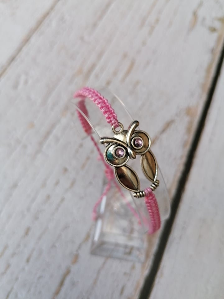 7 Colours, Big Eye Owl With Crystal Bracelet