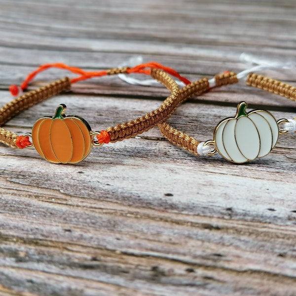 Pumpkin Bracelet, Gift Pumpkin bracelet, Gift Wish Bracelet, Pumpkin Jewellery, Best Gift For Her - Him