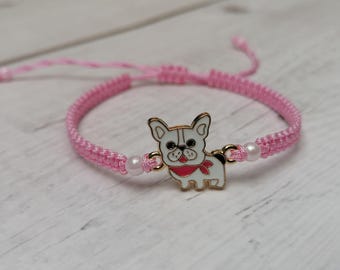 35 Colours, French Bulldog Bracelet, Perfect Dog Lover Gift, Boston Terrier Gift