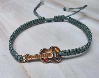 35 Colours, Art Guitar Bracelet, Music Bracelet, Guitarist Gift, Music Guitar Bracelet, Music Lover Gift
