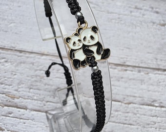 35 couleurs, bracelet de famille panda, bracelet ours panda, bracelet faune, cadeau panda, amoureux des pandas, bracelet pour les amoureux des pandas