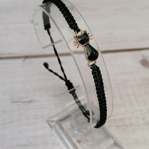35 Farben, schwarze Katze, schwarze Katze Armband, Freundschaftsarmband, Katzenliebhaber Geschenk, Katzenschmuck, Katzenliebhaber