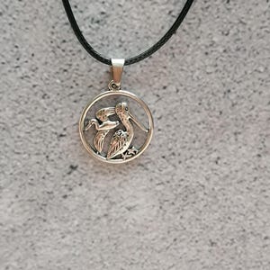 Pelican Necklace, Bird Gift, Waterfowl Gift, Free Flying Pelican, Sea Bird, Ocean Animal