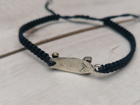 35 Colours, Skateboard Bracelet, Skateboard Gift,  Skateboarder Jewellery, Love Skateboarding