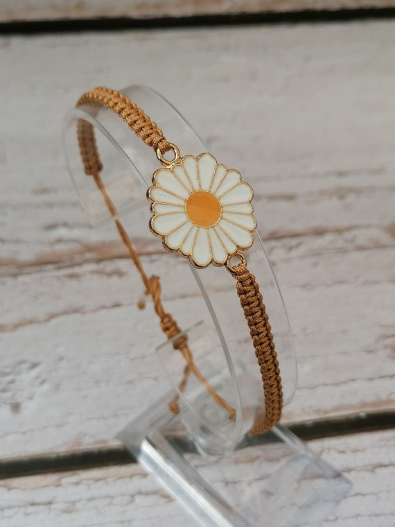 29 Colours Sunflower Bracelet Sunflower Wish Bracelet Sunflower Gift Flower Wish Bracelet Gift for Friend Sun Flower Bracelet White Etsy Canada