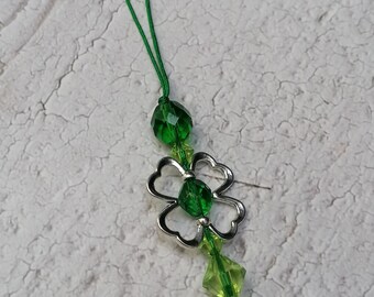 Lucky Four-Leaf Clover Phone Charm Strap – St. Patrick's Day Gift, Good Luck Phone Accessory