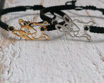 Braccialetto Bulldog francese in 35 colori, regalo commemorativo per animali domestici, regalo per amanti degli animali, regalo perfetto per gli amanti dei cani