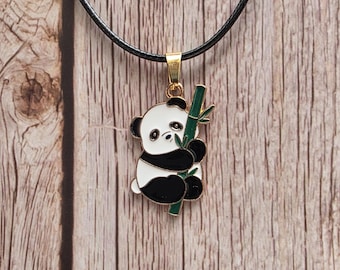 Panda Halskette, Panda Bär Halskette, Wildlife Anhänger, Panda Geschenk, Panda-Liebhaber, Halskette für Panda-Liebhaber