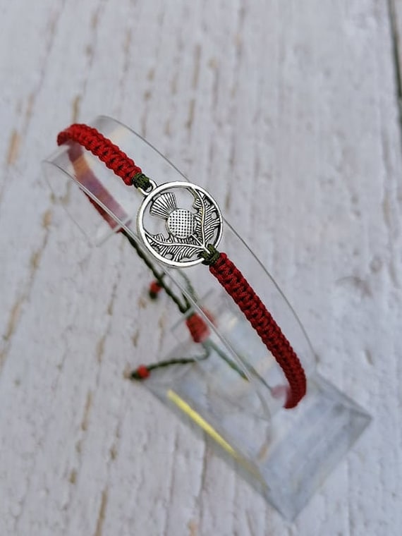 35 Colours, Wildflowers Bracelet, Thistle Bracelet, Scottish Thistle Bracelet, Scotland Gifts
