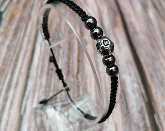 Football Soccer Ball Bracelet, Football Lovers, Football Gift, Football Hematite Bracelet