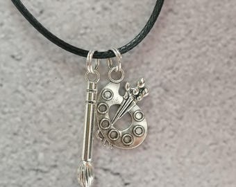 Artist Palette Pendant Necklace,  Paint Palette Necklace, Artist Gifts, Gifts for Artists, Art Teacher Gift, Art lovers Jewellery.