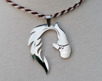 Collier Cuir Équestre/Surfer Réglable - Bijou Unisexe Fait Main En Allemagne