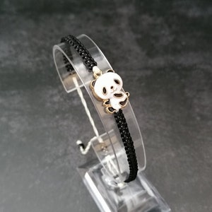 Panda Bracelet ,Panda Bear Bracelet, Wildlife Bracelet, Panda Gift, Panda Lovers, Black - White
