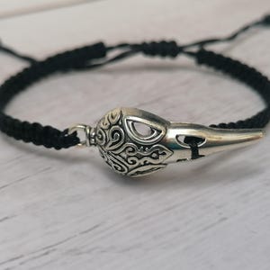 Raven Skull Bracelet - Etsy