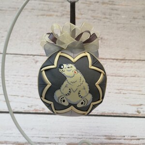 Gesteppter Eisbär-Verzierung, Eisbär-Verzierung, kein Nähen Gesteppter Verzierungs-Eisbär, Stoffverzierung, Eisbärgeschenk