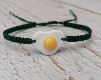 31 Colours, Fried Egg Bracelet, Foodie Bracelet, Fun Gift, Fried Egg Jewellery,  Fried Egg Gift