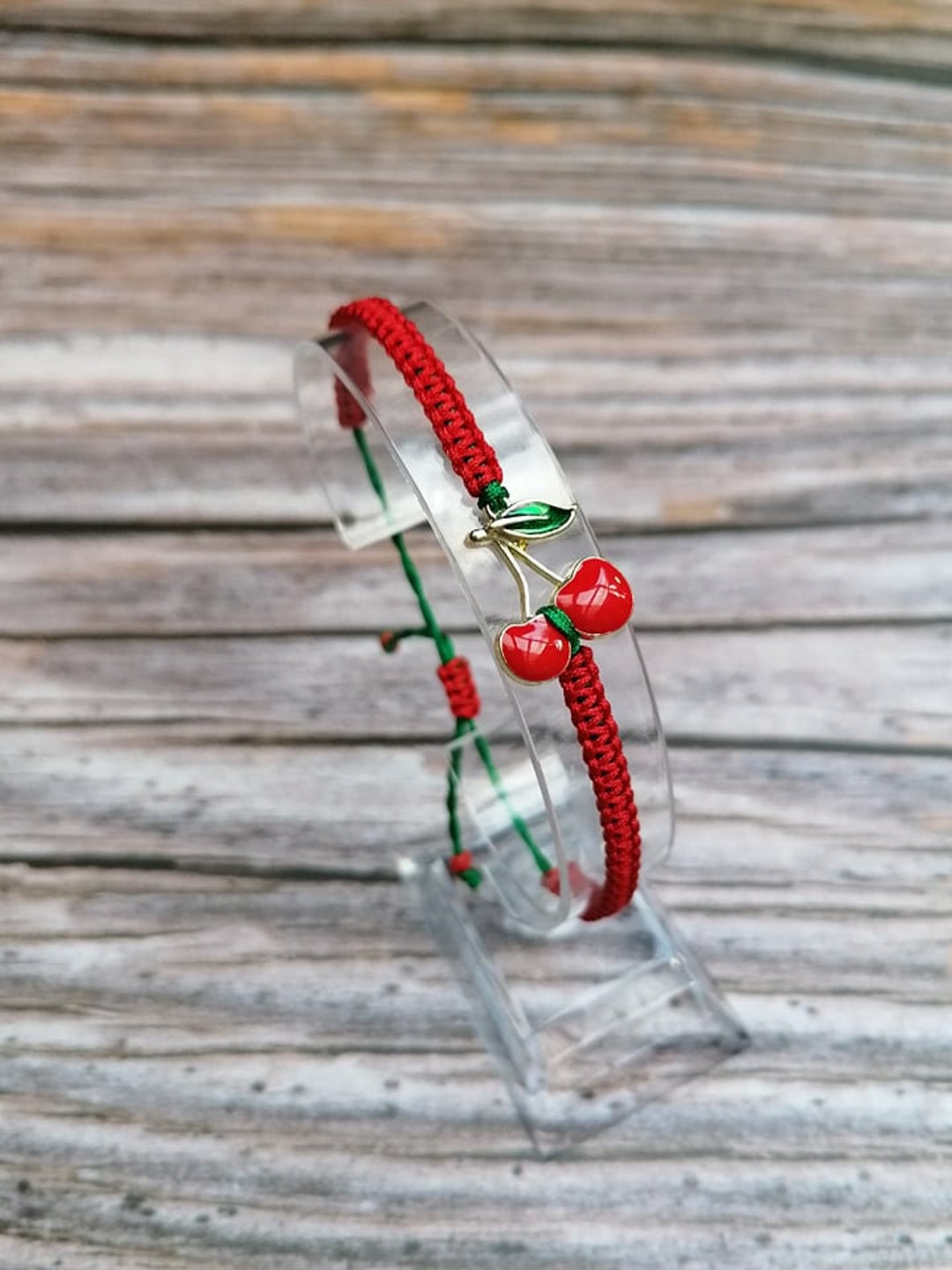 Cherry Bracelet, Red Cherry Bracelet, Fashion Stunning Cherry
