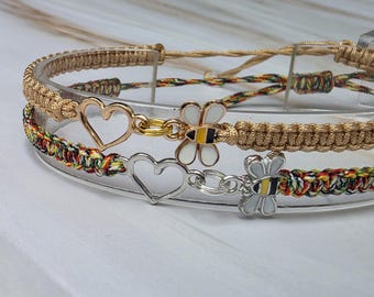 35  Colours, Love -  Bee Bracelet, Bee Bracelet, Bee Friendship, Cute Modern Bracelet, Bumblebee Bracelet, Bee Happy, Gifts For Her