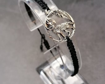 35 kleuren, voor mannen en vrouwen armband, wolven armband cadeau, wolf sieraden, cadeau beste vriend wolf, eenzame wolf, vriendschapsarmband