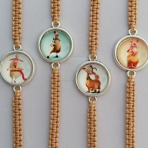 34 Colours, Fun Animals, Pig, Sheep, Cow, Goat, Giraffe, Friendship Bracelets, Great a gift (A-67)