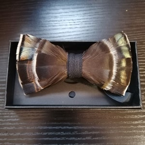 Original Design Natural Bird Feather - Bow Tie 23