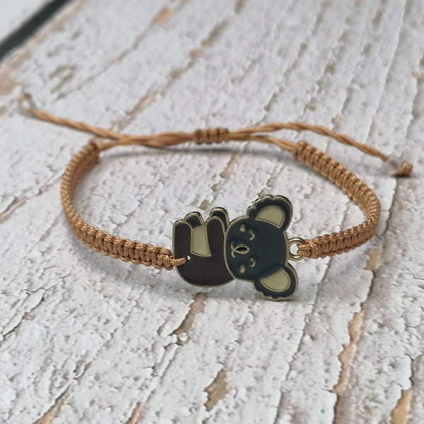 29 couleurs, bracelet koala, bracelet de souhaits koala, cadeau mignon, cadeau du meilleur ami, bracelet réglable, bracelet koala gris-brun