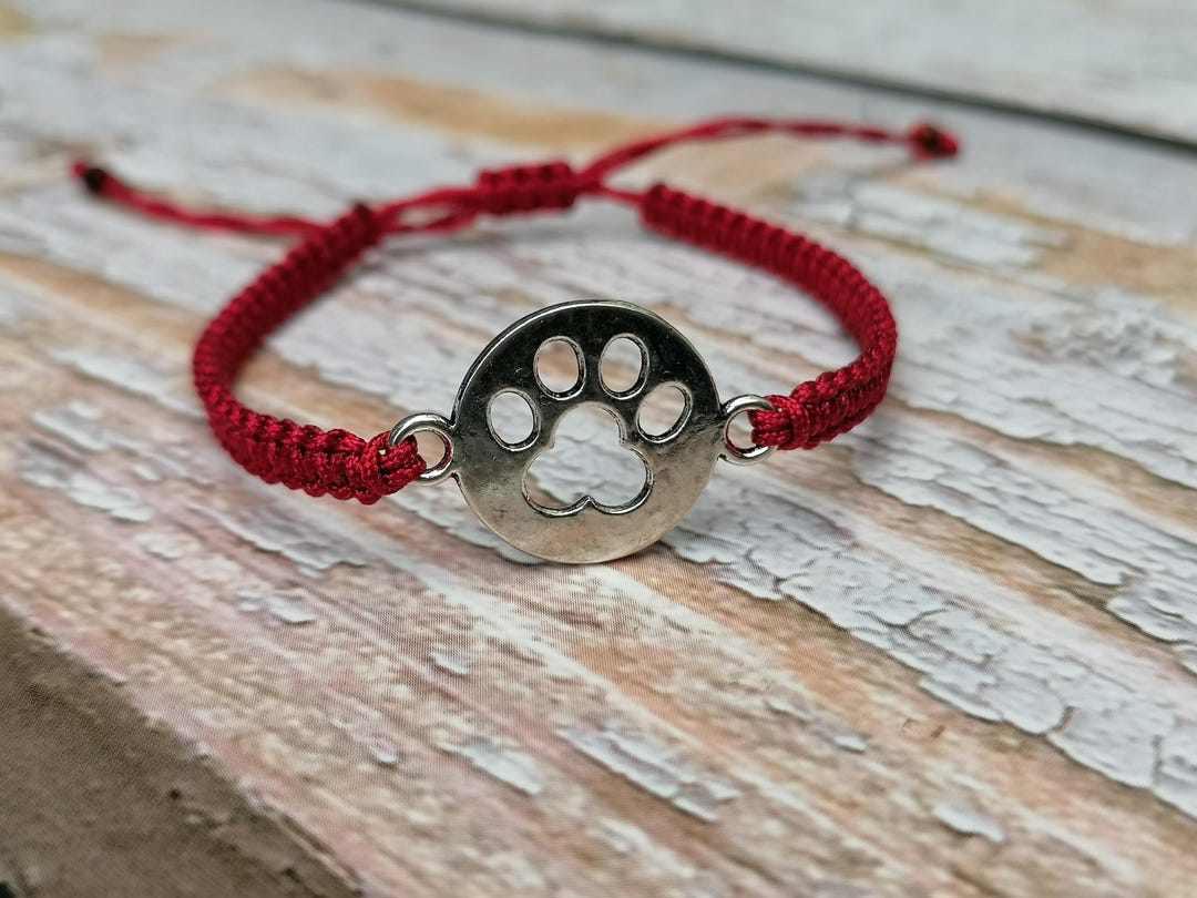 Braccialetto Personalizzato con Nome e Zampa di Cane per Mamma Animale - Callie
