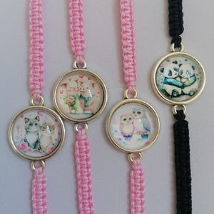 34 kleuren, panda, varken, vis, kat, uilen liefdesarmbanden, vriendschapsarmband (A-57)