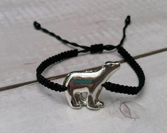 34 Colours, Polar bear Bracelet, North Pole jewellery, Bear Bracelet, Arctic Gift, Polar Bear gift, Friendship Bracelet
