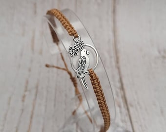 35 Colours, Parrot Bracelet, Parrot Jewellery, Bird Charm Bracelet, Bird Gift, Bird Lover Gift