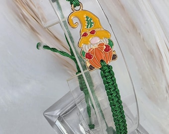 35 Colours, Fall Gnome Pumpkin Bracelet, Autumn Bracelet, Cute Gnome Jewelry, Thanksgiving Gift for Her, Halloween Bracelet