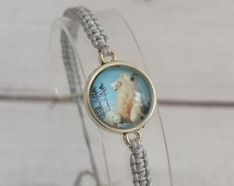 35 Colours, Polar Bear Bracelet, Arctic Animals, White Bears Bracelet, Arctic Polar Bear, Friendship Bracelets, Polar Bear Gift (A-78)