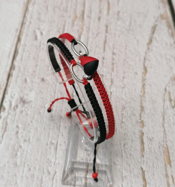 Lot De 2 Bracelets De Sport Uxcell – Rouge/Noir – Pour Running – Taille 9x8 Cm